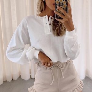 Princess polly cropped Henley top